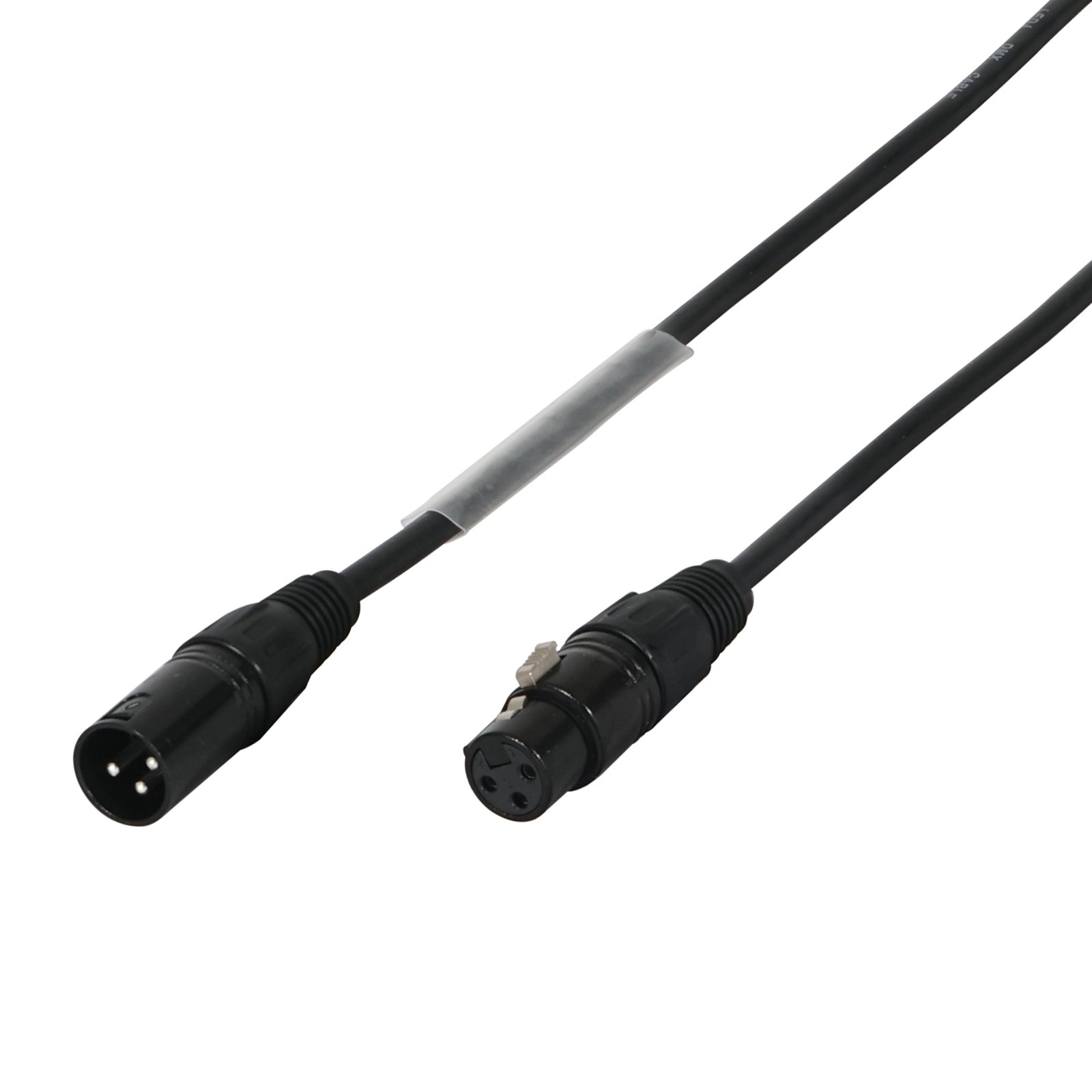 Budget DMX cable with 3-pin XLRm – XLRf – BLACK - thebandshop
